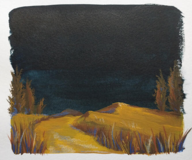 2023, gouache