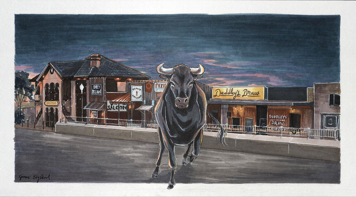2025, alcohol marker, ink, and colored pencil
